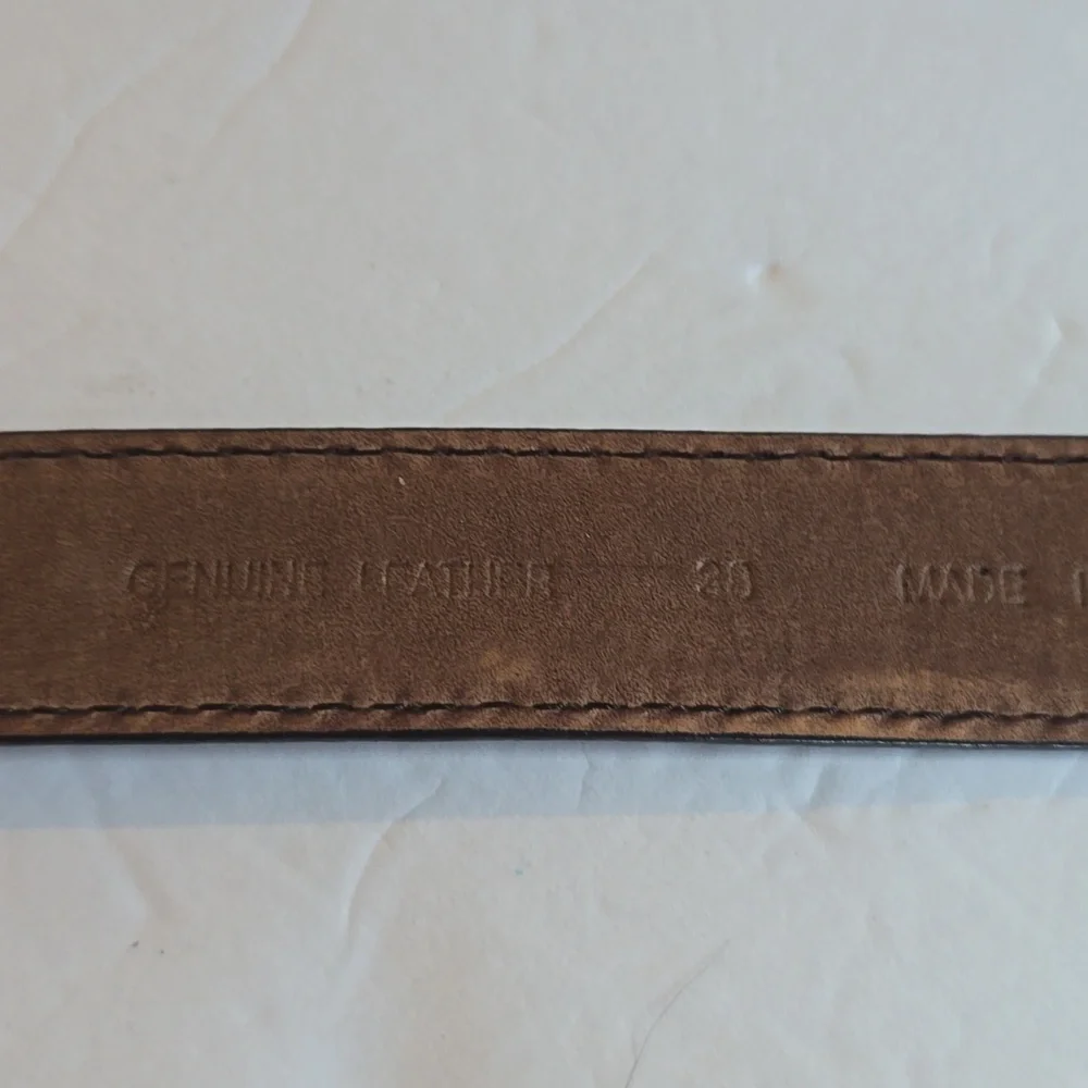 J.Riggings Mens Dark brown Premium leather Woven Dress Belt LUXURY Sz.38